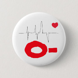 O-funky bloedtype hartslag Button