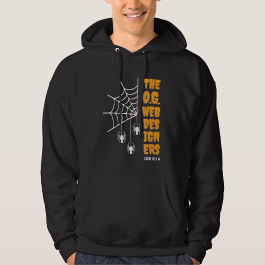 O.G. WEB DESIGNERS Spider Christelijk Halloween Hoodie (Voorkant)