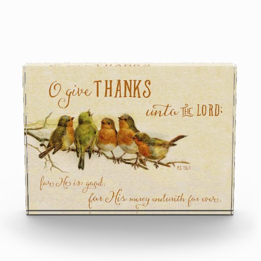 O Geef Bedankt aan de Heer Fotoblokken (Voorkant)