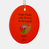 O Geef Bedankt aan de Heer... Keramisch Ornament (Rechts)