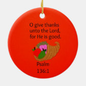 O Geef Bedankt aan de Heer... Keramisch Ornament (Achterkant)