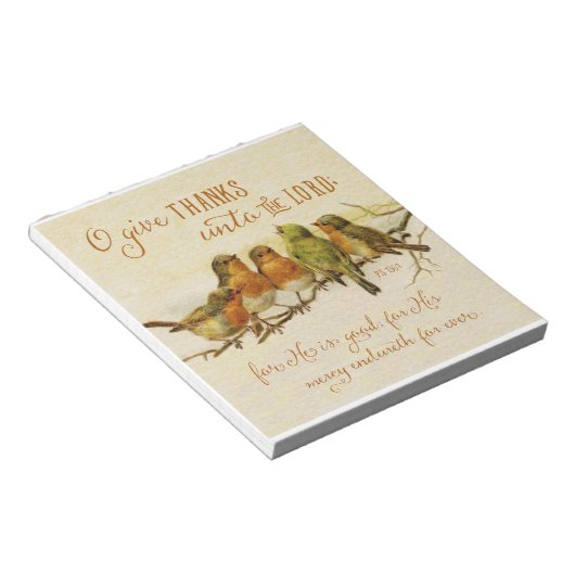 O Geef Bedankt aan de Heer Notitieblok (Schuin)