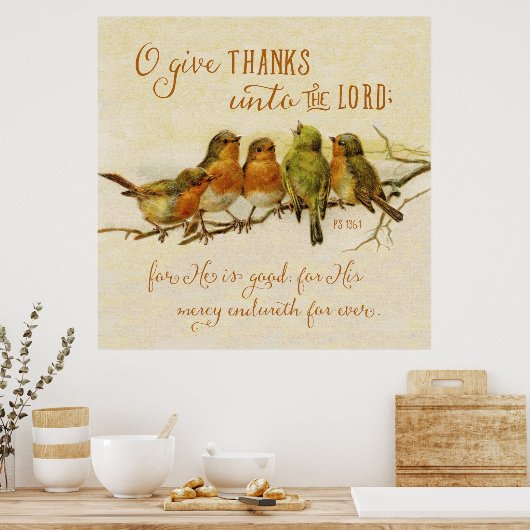 O Geef Bedankt aan de Heer Poster (Keuken)