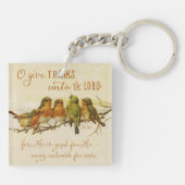 O Geef Bedankt aan de Heer Sleutelhanger (Achterkant)