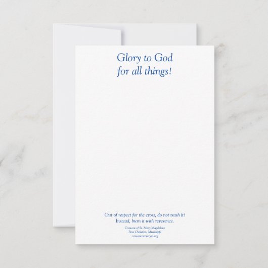 O Geef bedankt aan de Here (Achterkant)