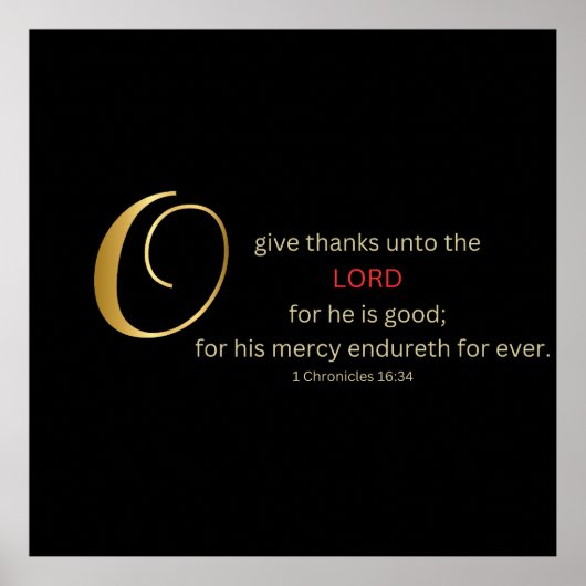 O geef bedankt poster (Voorkant)