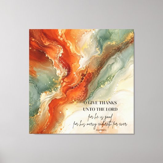  O GEF DANK AAN DE HERE |Kerstgeschenk van dankbaa Canvas Afdruk (Voorkant)