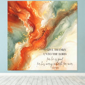  O GEF DANK AAN DE HERE |Kerstgeschenk van dankbaa Canvas Afdruk (Insitu (Houten vloer))
