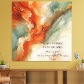  O GEF DANK AAN DE HERE |Kerstgeschenk van dankbaa Canvas Afdruk (Insitu (Woonkamer))