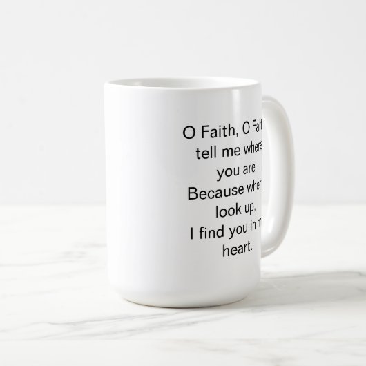 o Geloof Inspirerend offerte Koffiemok (Voorkant rechts)