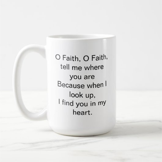 o Geloof Inspirerend offerte Koffiemok (Links)