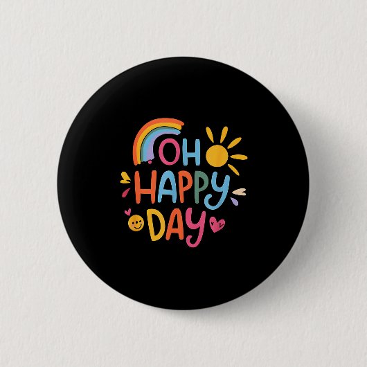 O Gelukkige Dag  Ronde Button 5,7 Cm (Voorkant)