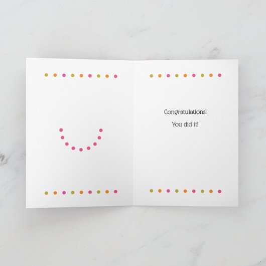 O gelukkige dag! Wenskaart Kaart (Binnen)