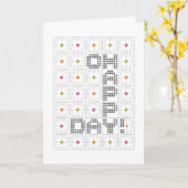 O gelukkige dag! Wenskaart Kaart (Gele Bloem)