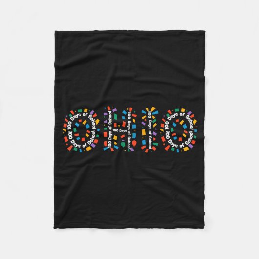 O-h-i-o Funny 100th Day Of School Ohio Midwestern Fleece Deken (Voorkant)