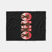 O-h-i-o Funny Bigfoot Ohio In Midwestern Valentine Fleece Deken (Voorkant (Horizontaal))