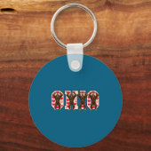 O-h-i-o Funny Bigfoot Ohio In Midwestern Valentine Sleutelhanger (Voorkant)