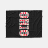 O-h-i-o Funny Skeletons Ohio In Midwestern Valenti Fleece Deken (Voorkant (Horizontaal))