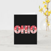 O-h-i-o Funny Skeletons Ohio In Midwestern Valenti Kaart (Gele Bloem)