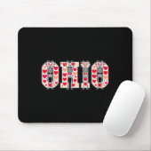 O-h-i-o Funny Skeletons Ohio In Midwestern Valenti Muismat (Met muis)