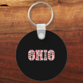 O-h-i-o Funny Skeletons Ohio In Midwestern Valenti Sleutelhanger (Voorkant)