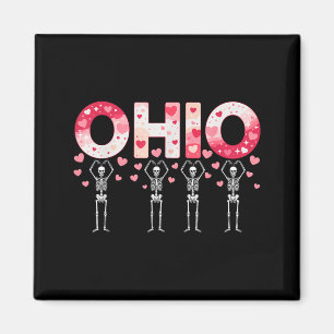 O-h-i-o Grappige Skeletten Ohio In Midwestern Vale Magneet