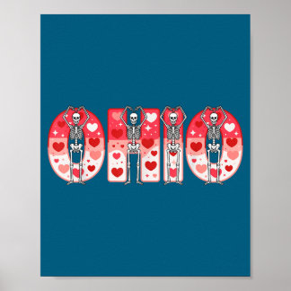 O-h-i-o Grappige Skeletten Ohio In Midwestern Vale Poster