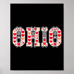 O-h-i-o Grappige Skeletten Ohio In Midwestern Vale Poster