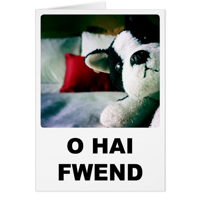 O Hai Fwend Card (Voorkant)