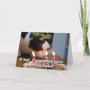 O hai!  Ik bevorderde uw berfday cake Kaart