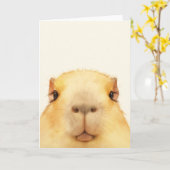 O Hallo Daar Capybara Kaart (Gele Bloem)