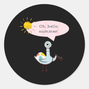 O Hallo Zomer Mooie Vogel Ronde Sticker