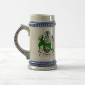 O Hanlon Coat of Arms Stein - Familiecrest Bierpul (Links)