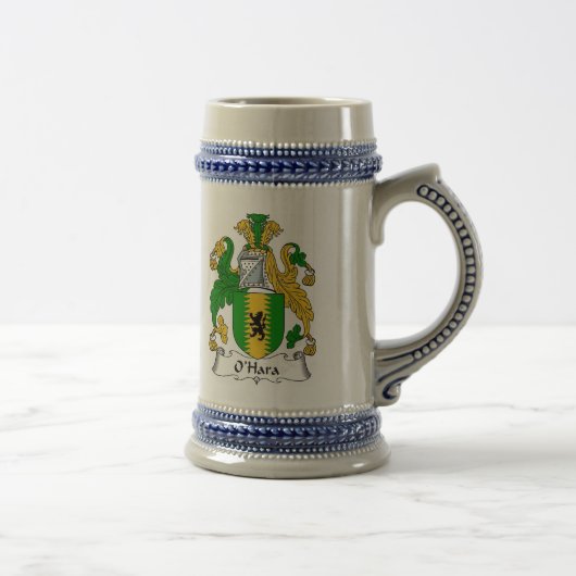 O Hara Coat of Arms Stein - Familiecrest Bierpul (Rechts)