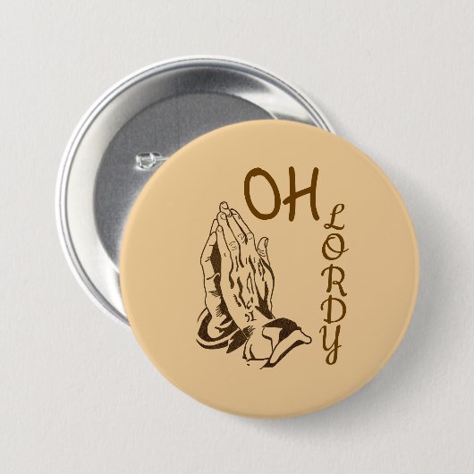 O Heer Knop Ronde Button 7,6 Cm (Voorkant /achterkant)