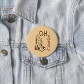 O Heer Knop Ronde Button 7,6 Cm (In situ)