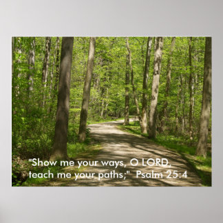 O Heer, leer me je paden. psalm 25 Poster
