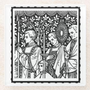 O Heilige Heiligheid De Heilige Monstrant met prie Glazen Onderzetter