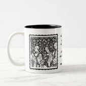 O Heilige Heiligheid De Heilige Monstrant met prie Tweekleurige Koffiemok (Links)