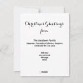 O Heilige Kerstkerscène met kerstcarol Feestdagenkaart (Achterkant)