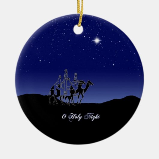 O Heilige Kerstkerstversiering Keramisch Ornament (Voorkant)