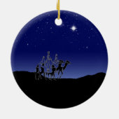 O Heilige Kerstkerstversiering Keramisch Ornament (Achterkant)