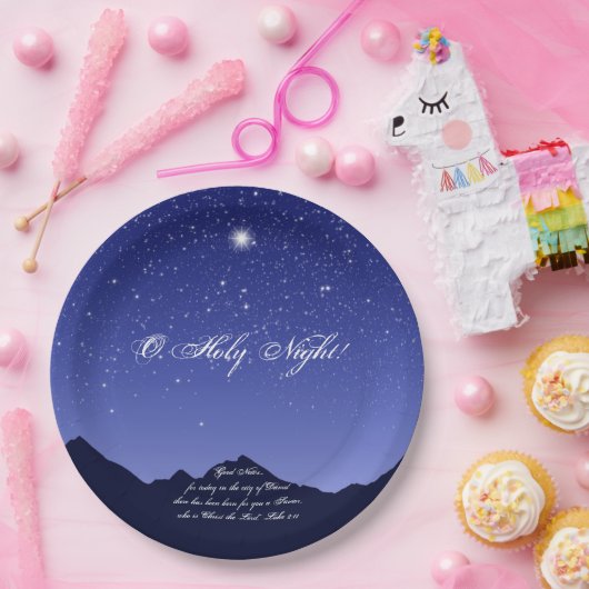 O Heilige Kerstmis Borden Papieren Bordje (Feest)