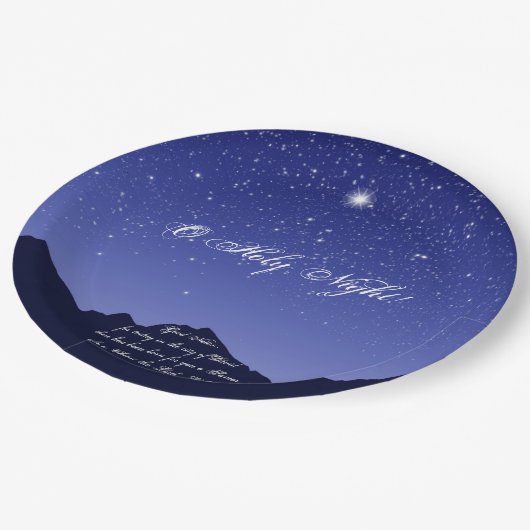 O Heilige Kerstmis Borden Papieren Bordje (Gekanteld)