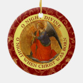 O Heilige Kerstmis Carol Religieuze Muziek Keramisch Ornament (Achterkant)