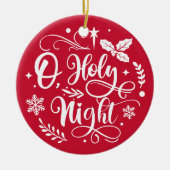 O Heilige Kerstmis - Vakantie voor aangepaste kers Keramisch Ornament (Voorkant)