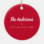 O Heilige Kerstmis - Vakantie voor aangepaste kers Keramisch Ornament (Achterkant)