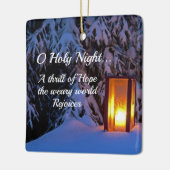 "O Heilige Nacht" Beloved kerstcarol Keramisch Ornament (Links)