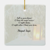 "O Heilige Nacht" Beloved kerstcarol Keramisch Ornament (Achterkant)