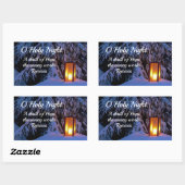 "O Heilige Nacht" Beloved kerstcarol Rechthoekige Sticker (Vel)